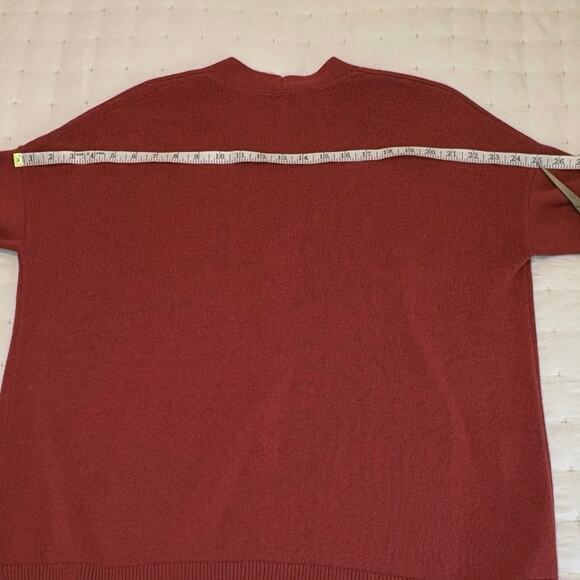 J.Jill Button Front Cardigan Sweater Women's Petite M | Rust Orange Relaxed Fit - Picture 9 of 10